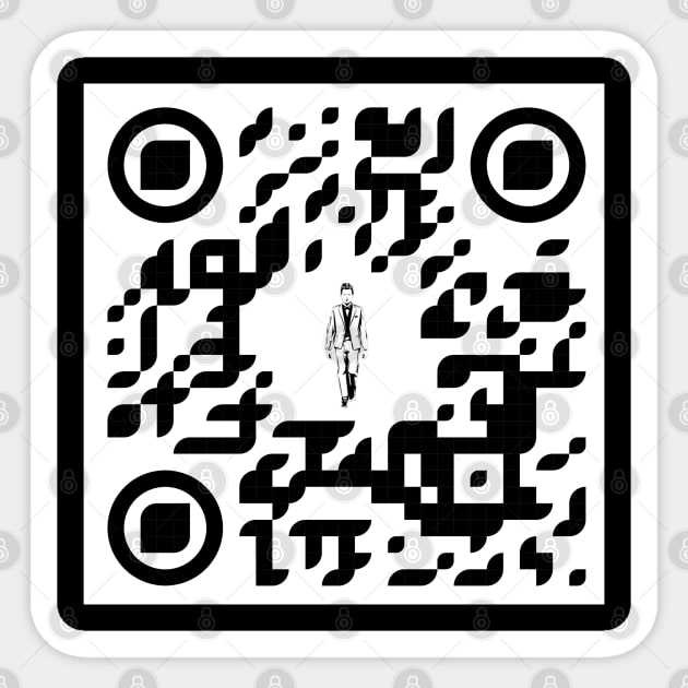 Never Gonna Give You Up - QR Code - Rick Roll Sticker by Aldrvnd